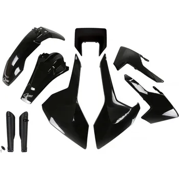 UFO sada plastů(s maskou světla) a kryty tlumičů HUSQVARNA TX/TE/FE '17-'19 (černá)