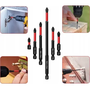 Bit SADA BITŮ DLOUHÉ MAGNETICKÉ NÁRAZOVÉ BITY PRO ŠROUBOVÁK PH2 6 Ks