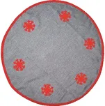 Podložka pod vánoční strom, šedá, průměr 90 cm