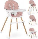 Nukido Dětská jídelní židlička Lilo růžová