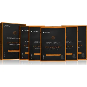 Pleťová maska KORIKA Korean Heritage Mask Set - Sada rozjasňujících plátýnkových masek 25 g