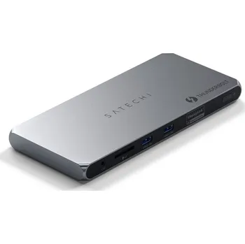 Satechi Thunderbolt 4 vícedisplejová dokovací stanice vesmírně šedá Vesmírně šedá