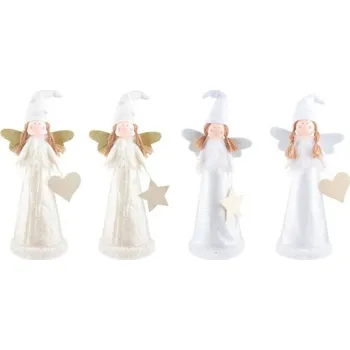 Anděl ve třpytivých šatech na postavení 42 cm