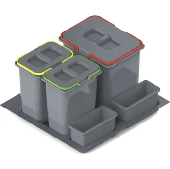 Odpadkový koš Stolarz Lempert Trojitý třídicí koš PRAKTIKO 60