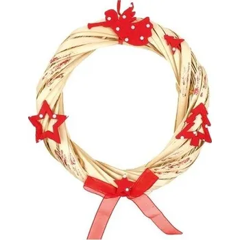 Věnec Věnec přírodní, červený 15cm