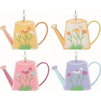 Velikonoční dekorace Konev dřevěná 12 x 7,5 x 0,5 cm na zavěšení