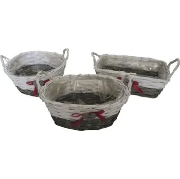 Květináč Proutěný košík s igelitem Ø 23 x 18 cm, různé druhy