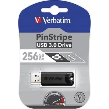 USB flash disk USB flash disk Verbatim Pinstripe Black 256 GB USB 3.0 černý