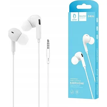 Sluchátka UNIVERZÁLNÍ SLUCHÁTKA DENMEN S 3,5mm JACKEM, ŠPUNTY DO UŠÍ