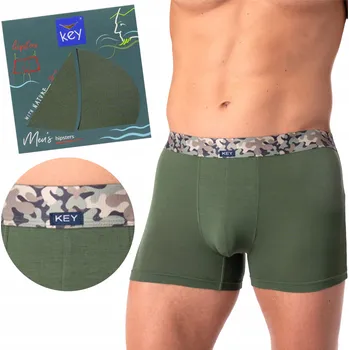 Pánské spodní prádlo KEY PÁNSKÉ BAMBUSOVÉ BOXERKY MXH 240 M zelené (zelená)