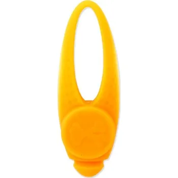 Obojek pro psa DOG FANTASY Přívěsek LED silikon oranžový 8 cm