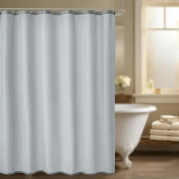 Sprchový závěs Textilní sprchová záclona s závažím šedá KLEINE WOLKE Rica 180 x 200 cm