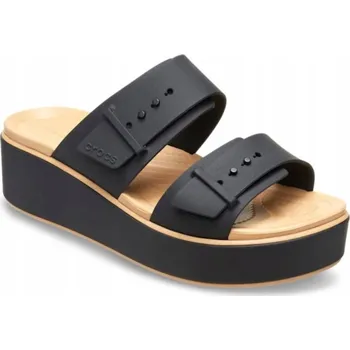 Dámská obuv Crocs 212408-0RI Brooklyn Buckle Matte Wrap černé nazouváky W7 37-38
