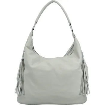 Módní dámská koženková kabelka na rameno Tiagos, šedá