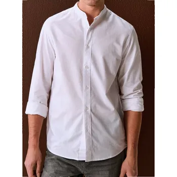 Pánská košile Sinsay - Bavlněná košile - bílá - 460HS-00X - 460HS-00X-3XL