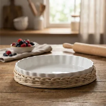 Nákupní košík LA PORCELLANA BIANCA Midollino 32 cm - proutěný košík na tvar na tarte