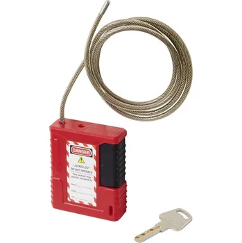 Zámek na kolo Sygonix SY-6872544 kabelový zámek 61.8 mm červená