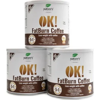 Spalovač tuku Natures Finest OK! Fat Burn Coffee 3 x 150g economy pack
