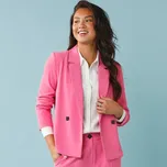 Splývavý blejzr pro menší postavu růžová 38