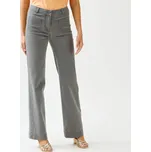 Široké džíny s vysokým pasem pro postavu vyšší než 165 cm šedá 38