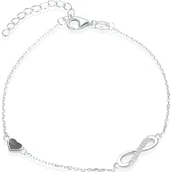Náramek Módní stříbrný náramek nekonečná láska AGB629/21 Beneto