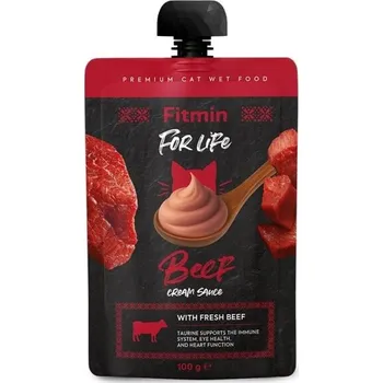 Krmivo pro kočku Fitmin For Life Cream sauce hovězí krémová kapsička pro kočky 100 g