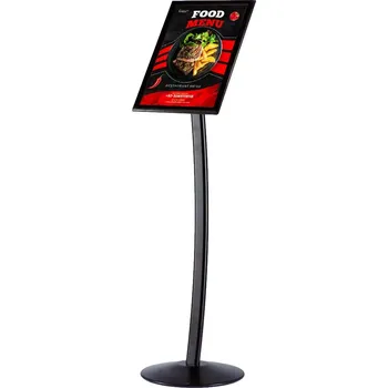 Kancelářský nábytek Stojan na noze - Curved Menuboard A3 - Černý