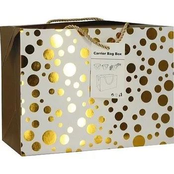 Dárková taška Dárková taška uzavíratelná S 18x12x9 cm se zlatými kolečky
