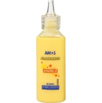 Speciální výtvarná barva Barvy na sklo se třpytkami Sparkle 22 ml - 1. ŽLUTÁ
