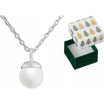 Náhrdelník Stříbrný náhrdelník s bílou perlou "Malá Perla" Stříbro 925, minimalistický, 32 cm