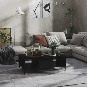 Konferenční stolek Stolek VidaXL kulatý 103,5 x 60 x 35 cm černý