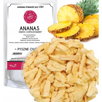 Sušené ovoce Ananas lyofilizovaný kousky - lahodné ovoce sušené mrazem - 100g