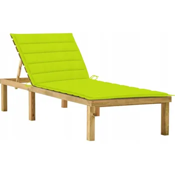 Zahradní lehátko VidaXL Zelené dřevěné Lehátko