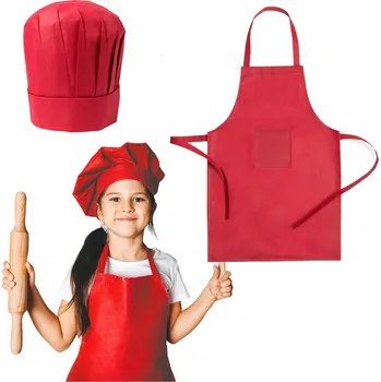 Kuchyňská zástěra Kuchyňská sada Mid Ocean zástěra a čepice červená