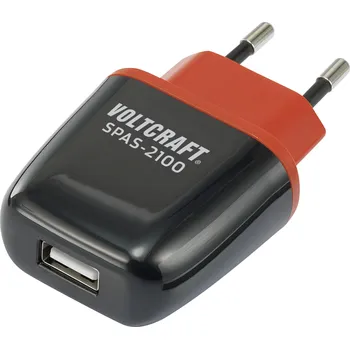 VOLTCRAFT SPAS-2100 USB nabíječka, auto-detect, 1x USB A , 10.5 W, černá, červená