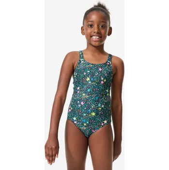 Dámské plavky DECATHLON Dívčí jednodílné plavky Vega 7 LET ŽLUTÁ