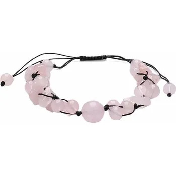 Náramek Růženín korálkový se sekanými kousky náramek se Shamballa zapínáním obvod 16 až 25 cm