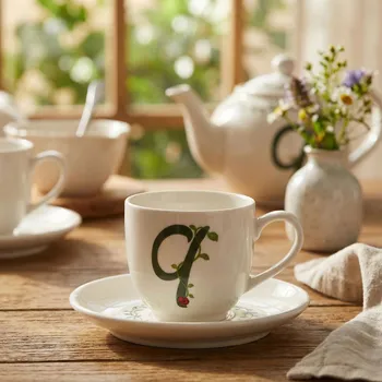 LA PORCELLANA BIANCA Solotua Q 90 ml - porcelánový espresso šálek se podšálkem