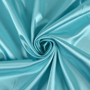 Zbytek - Strečový satén lesklý tyrkysový