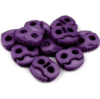 Brzdičky s dvěmi dírkami 20x20 mm, velké, 36 fialová