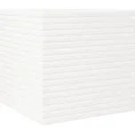 Zahradní květináč, bílý, 70x70x68,5 cm, masivní borovicové dřevo