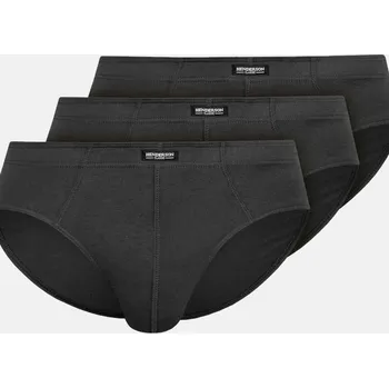 Pánská móda SLIPY MĘSKIE CLASSIC 3P 1446 BASIC grafit 2XL