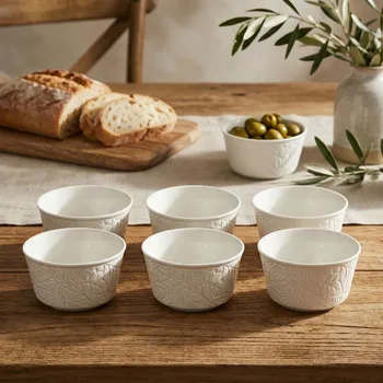 LA PORCELLANA BIANCA Bosco 6 ks. - misky na dip a na občerstvení z porcelánu