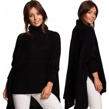 Dámský svetr BeWear dámský svetr černý oversize do půlky stehen, univerzální velikost