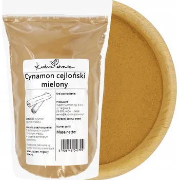Koření Skořice mletá 200 g Kuchnia Zdrowia bez laktózy, veganská, vegetariánská