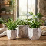 Květináče/keramické květináče MONDEX NEVA MARBLE 3 ks.
