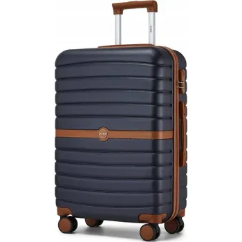 Cestovní kufr ABS+PC s pruhovaným vzorem Kono - 62 L - navy