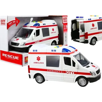 autíčko Mamido Autíčko sanitka 1:16 bílé