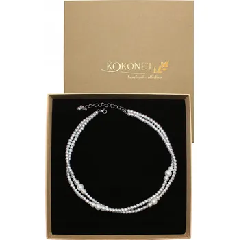 Náhrdelník Stříbrný perlový náhrdelník choker s regulací v krabičce na dárek, elegantní