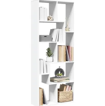 Knihovna VidaXL Regál/přepážka, bílý, 67x25x161,5 cm, dřevotříska